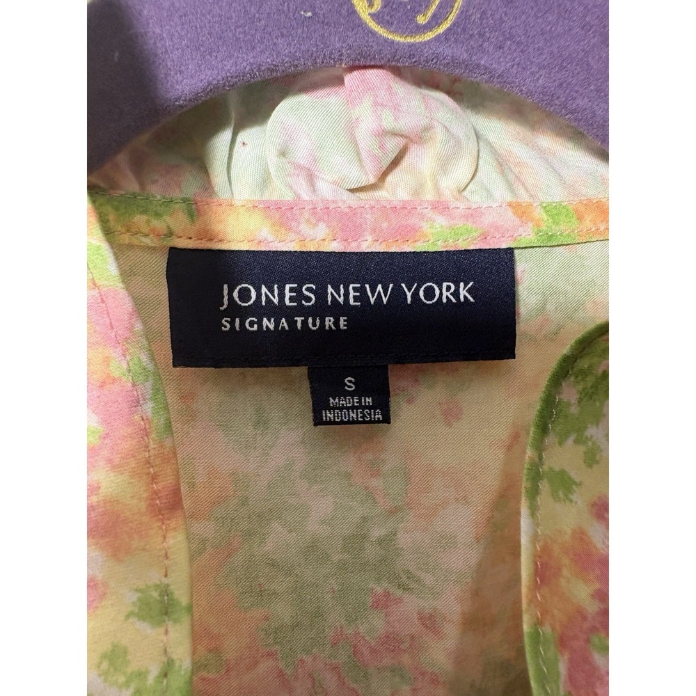 Jones New York Y2K Floral Ruffle Top S Cottagecore Coquette Garden Party Western - Picture 2 of 5
